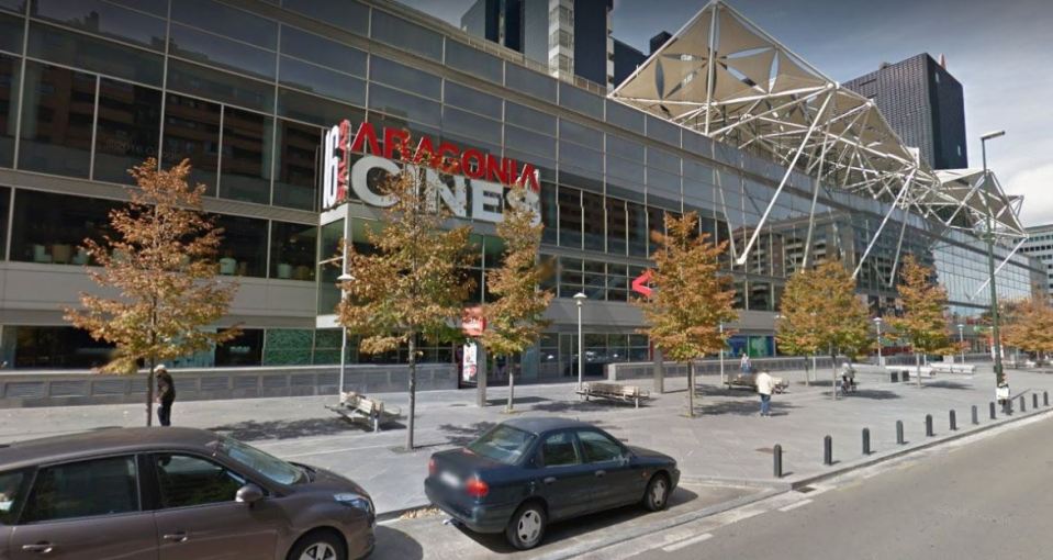 The incident took place outside the Cine Palafox Aragonia in the northeastern Spanish city