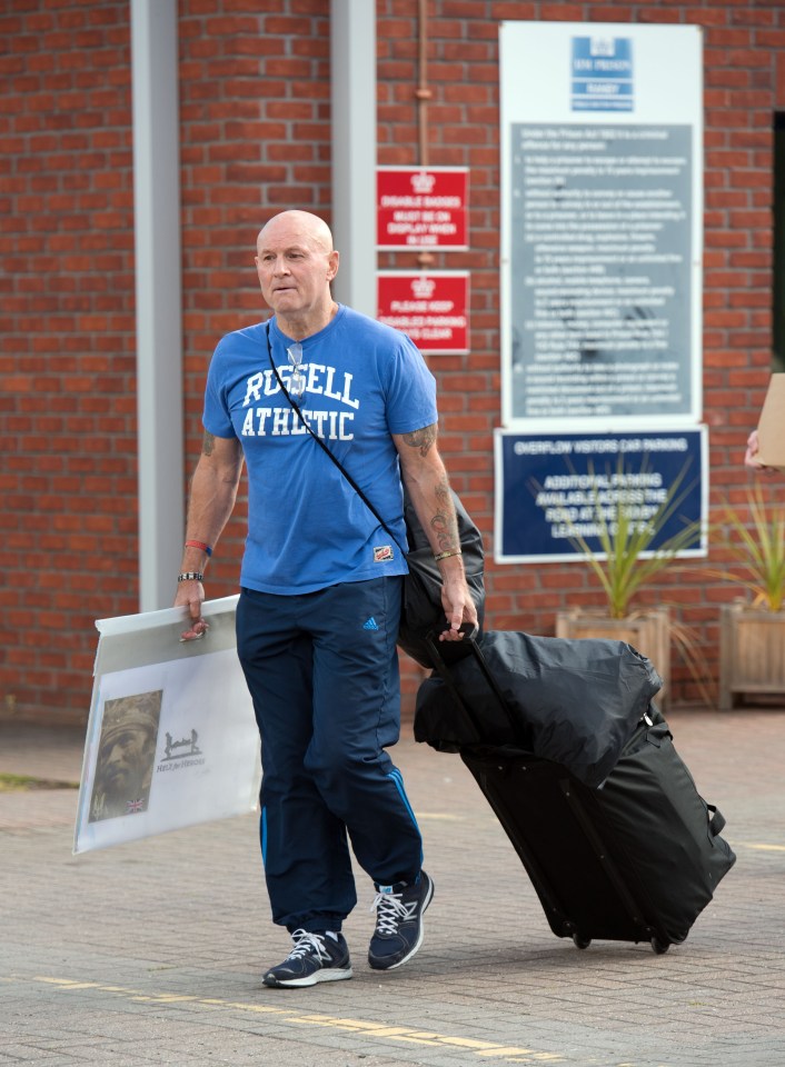 Out . . . Pat at the nick after a whirlwind three days that led to his early release