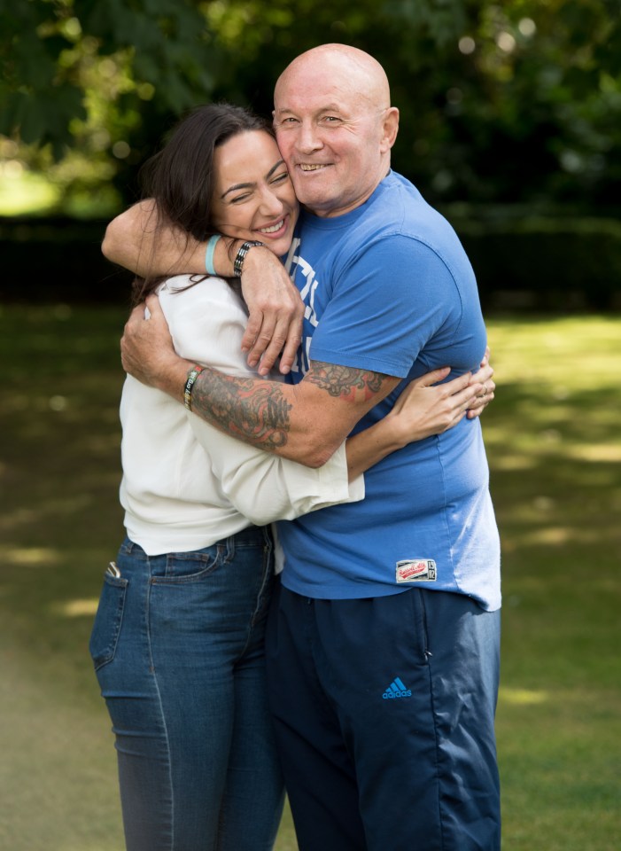 Making up for lost time . . . Cheri is thrilled to have her dad back at long last