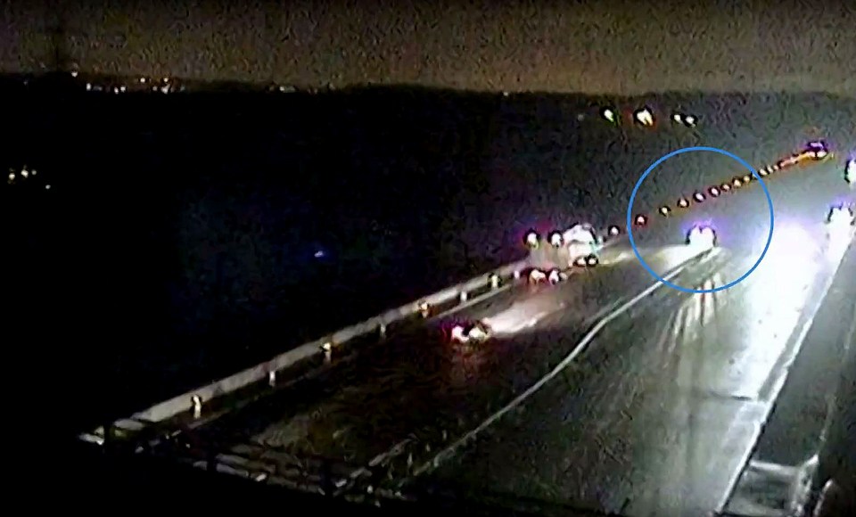 Wrong-way motorway driver
