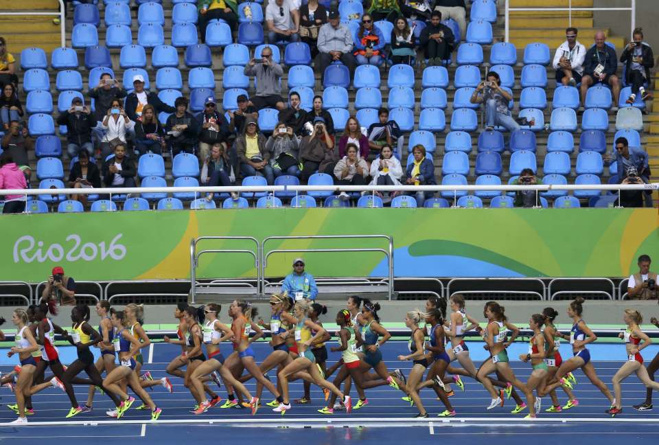 There was medals up for grabs in the Women's 10,000m final but there still seemed to be more empty seats than fans