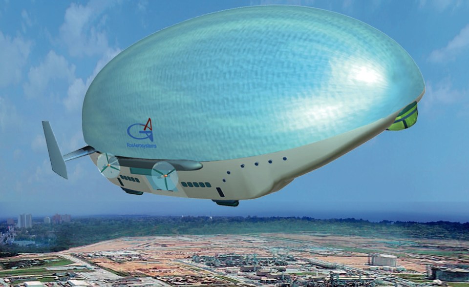 Passengers will have to wait until 2035 before they could get the chance to take the skies in a new-age airship 
