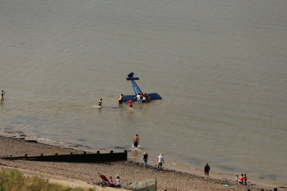 The plane was forced to ditch in to the water after the pilot lost control