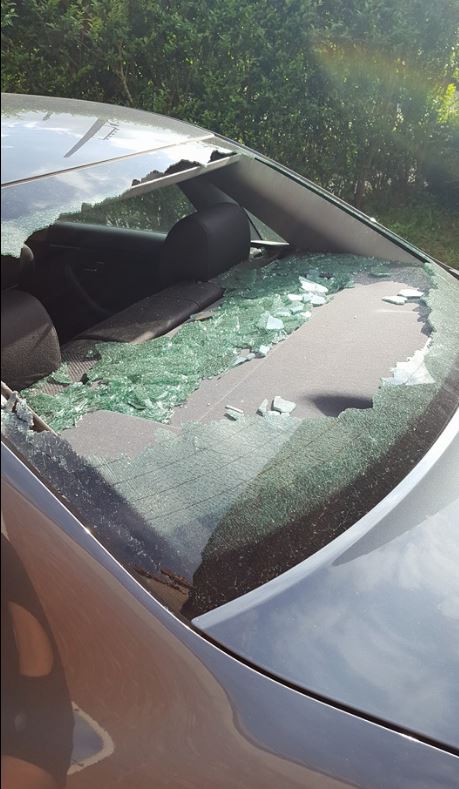 Calais car smashed