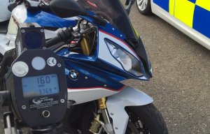 Cops catch motorbike rider speeding at 160mph, prompting warning 'the road is not a racetrack'