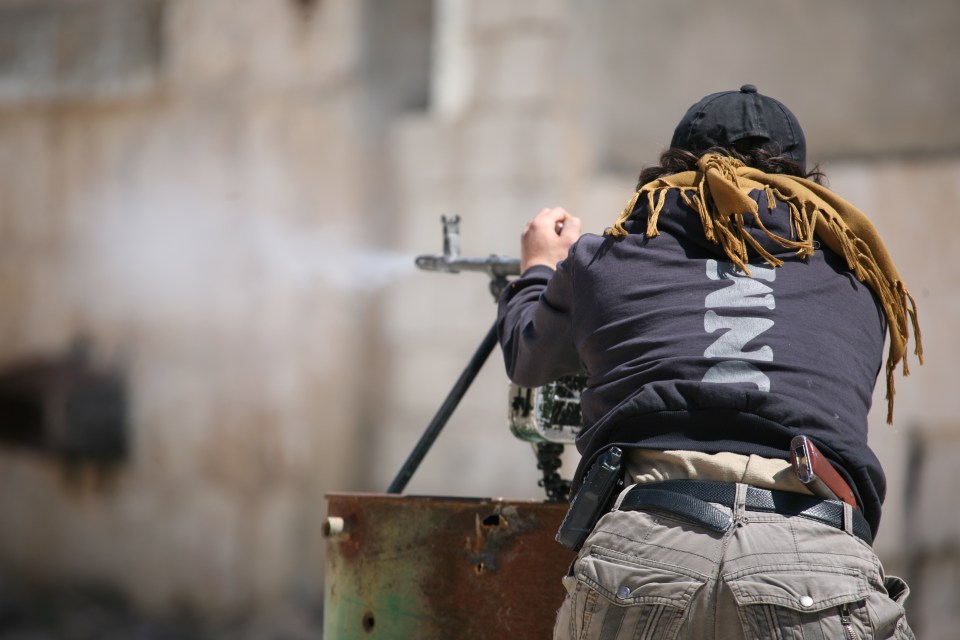 The rebels have recaptured positions previously taken by the Syrian government forces in the Handarat Palestinian refugee camp in the northern Syrian town of Aleppo