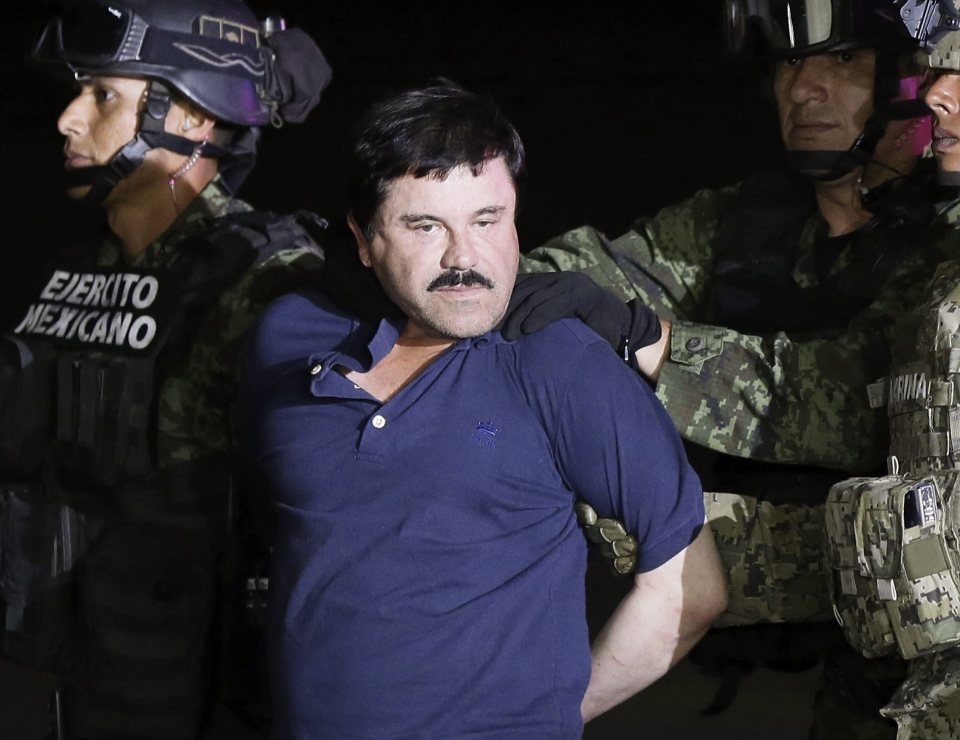 Jesus Alfredo is the son of jailed drug lord Joaquin "El Chapo" Guzman - pictured here during his January arrest