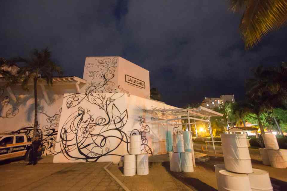 Pictured is the restaurant La Leche, where the Sinaloa gangsters were partying before they were abducted