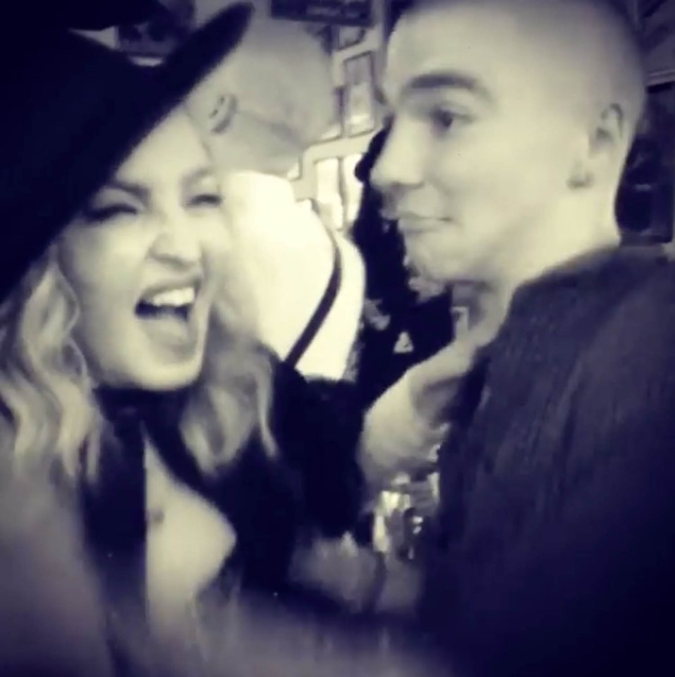 Madonna laughed and grinned as she danced with Rocco