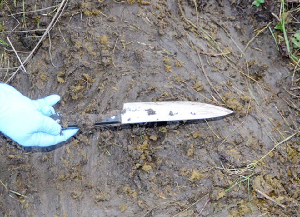 The knife was also recovered