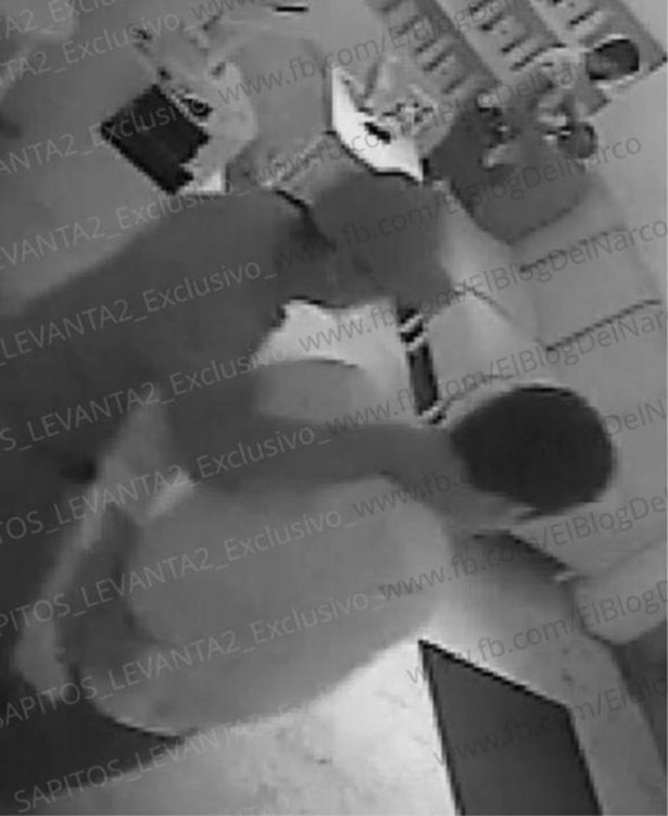 He is dragged by a mystery gunman to the entrance of the eatery