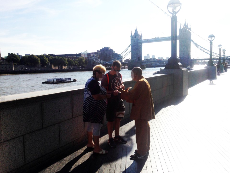 Fake monks in London