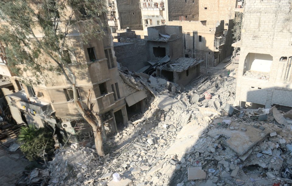 The scene of where Omran's house used to stand