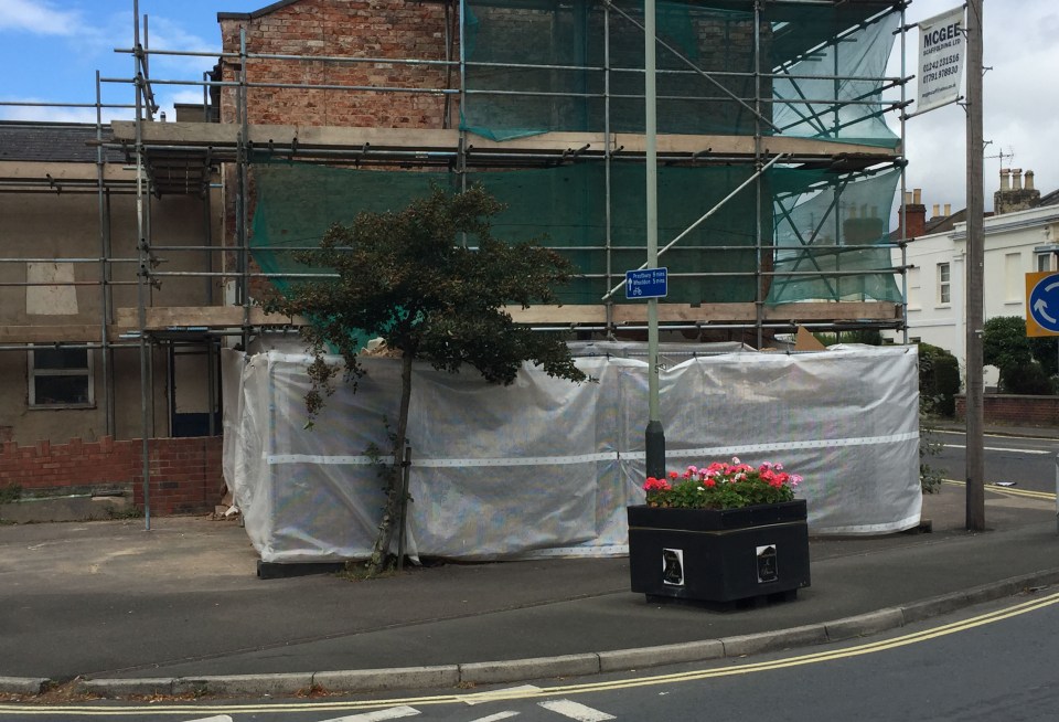 The Grade II listed building is currently having work done to it to prevent it falling further into disrepair