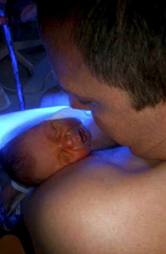 Mark has said it was devastated to see his little boy in constant pain