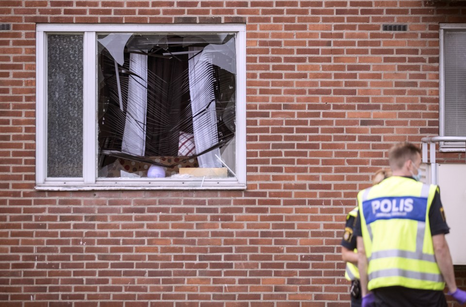 Police told how the grenade was thrown through a window from outside in the middle of the night