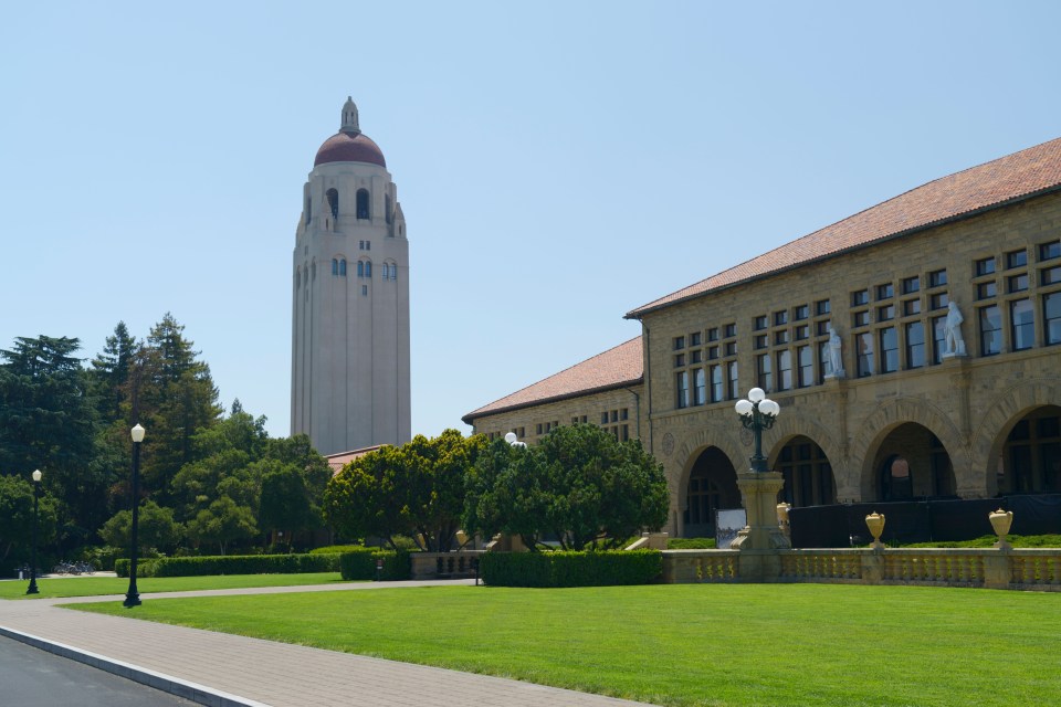 Stanford University campus with Hoover Tower