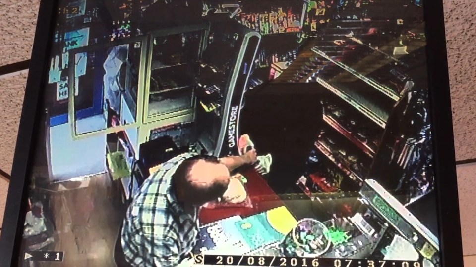 The men wrestle over the knife for several minutes