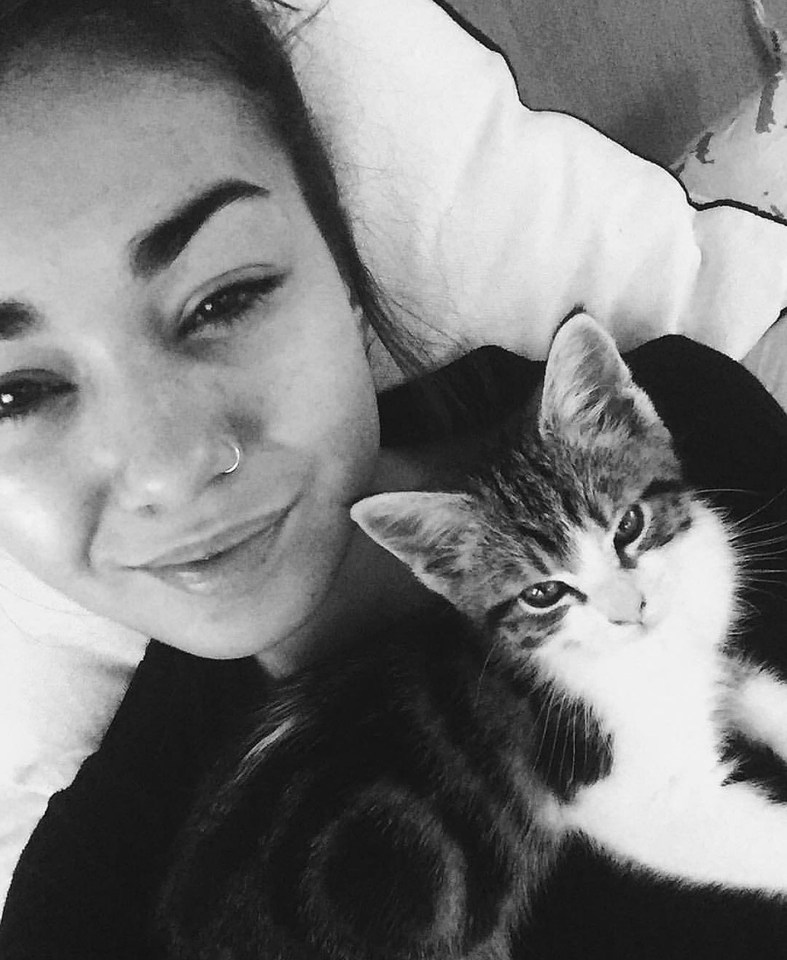 Friends said she had a pet cat who she regularly posed for Snapchat photos with 