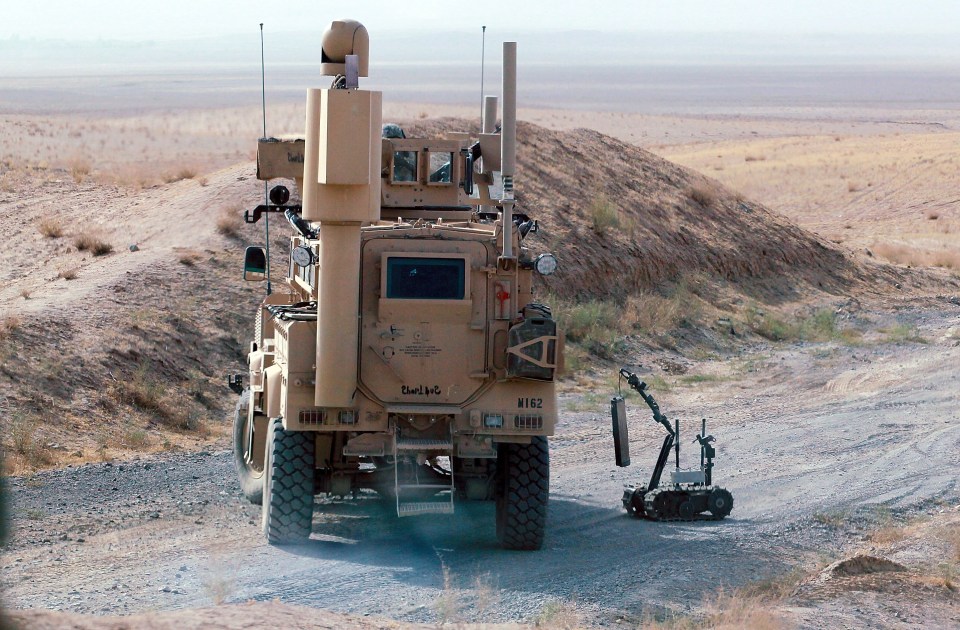 A remote controlled robot - considered the precursor to killing machines - is deployed by US soldiers in Afghanistan
