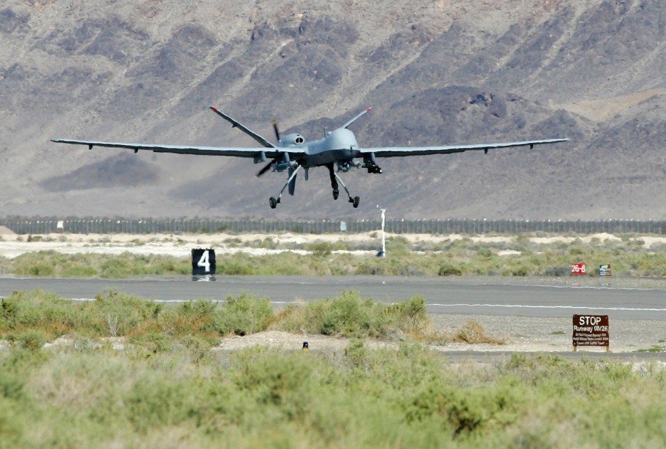 Current unmanned drones, such as this Reaper bomber, still require humans to press the "kill button" 