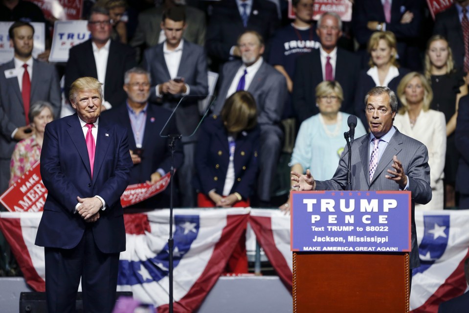 Donald Trump, Nigel Farage