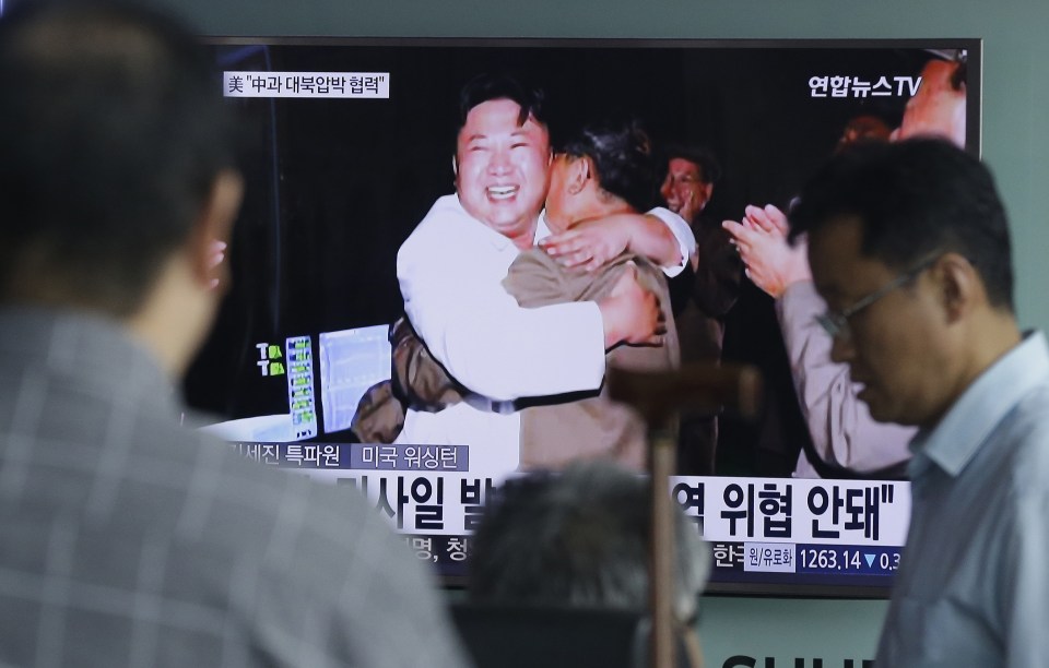 Dozens of people watched the launch from Pyongyang's main train station 