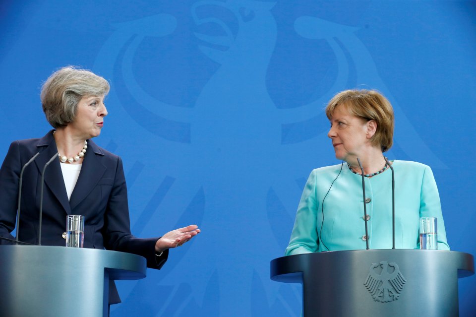 German Chancellor Merkel and British Prime Minister May address news conference in Berlin