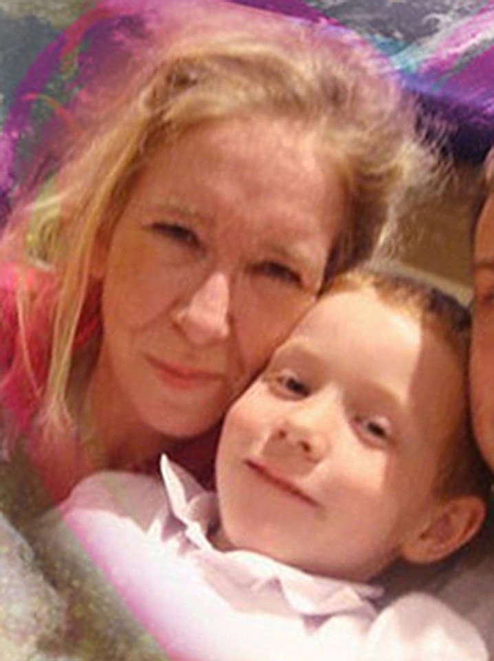 Sally Jones and youngest son Joe 