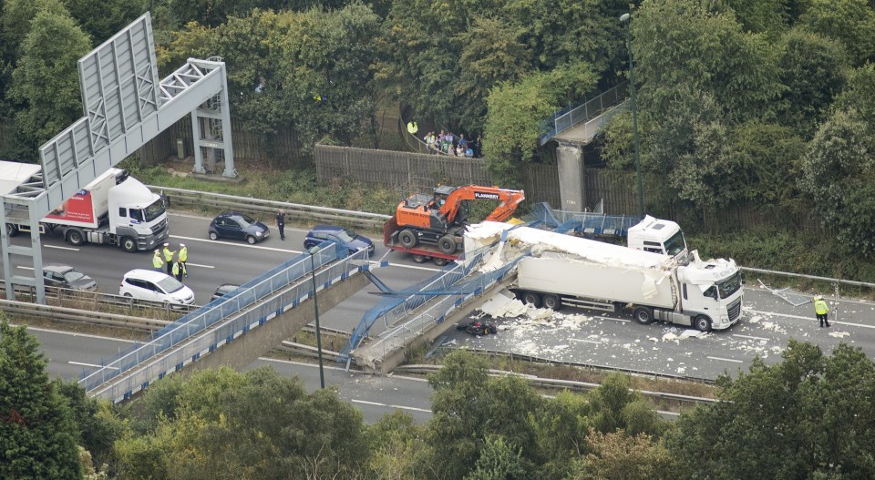 M20 bridge crash