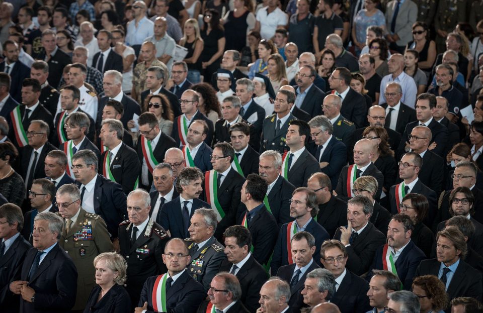 The funeral was attended by the Italian president and prime minister