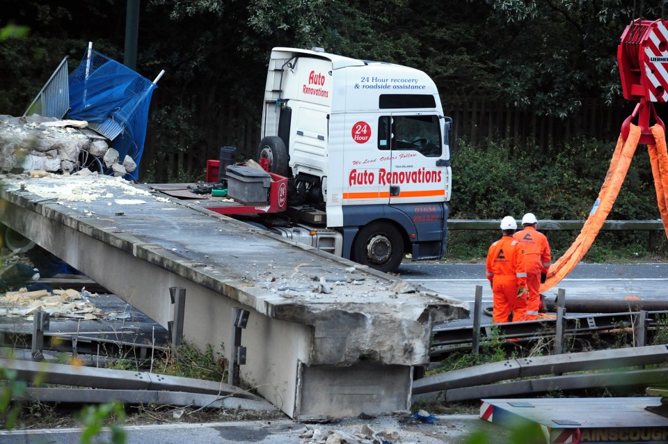 How was no-one killed? A closer look at the huge overpass which collapsed onto a busy road