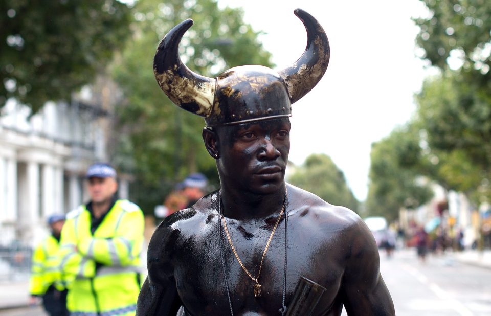 This not so cute reveller styled himself with horns