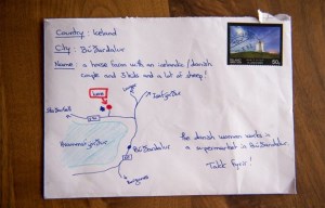 A tourist drew a MAP on the front of this letter rather than adding an address... and it still got delivered