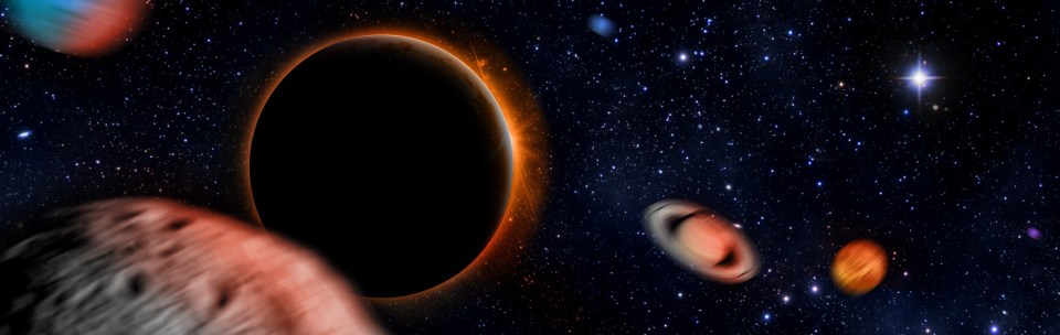 An artist's impression of the grim fate which could befall our solar system