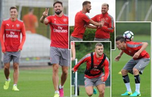 Jack Wilshere, Mesut Ozil and Olivier Giroud give Arsenal huge boost ahead of Liverpool clash