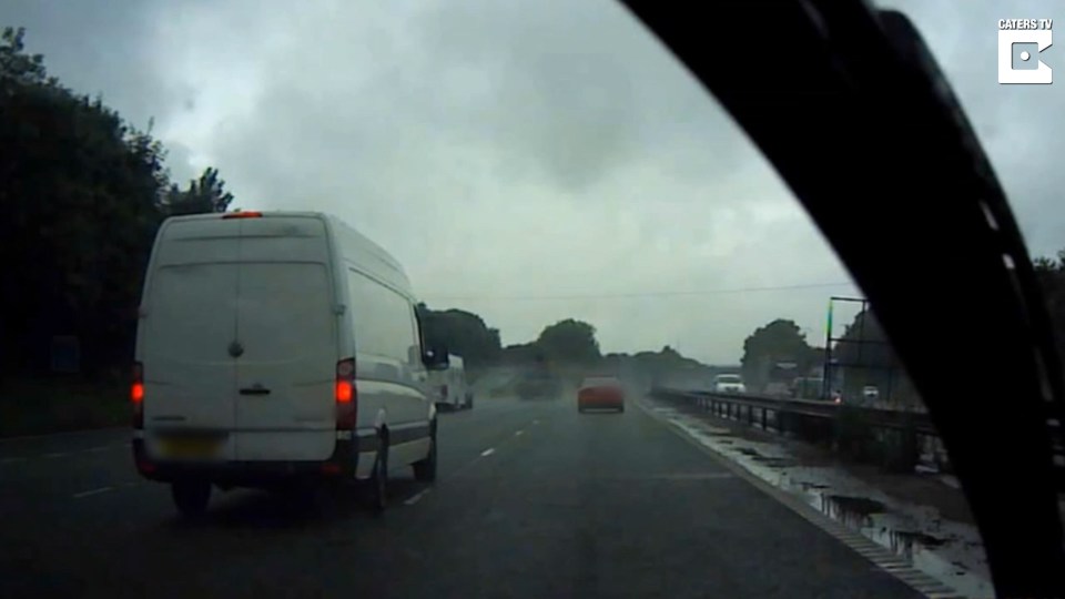 Lorry spinning out on motorway