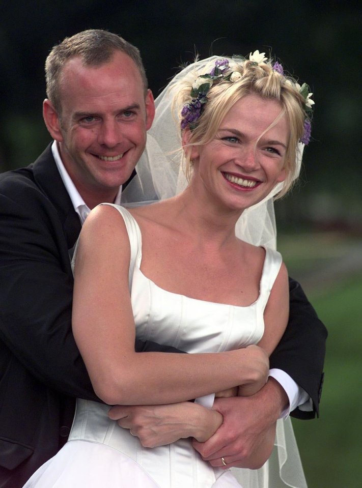 Close pals said the pair had been struggling in recent months. They are pictured here on their wedding day in 1999