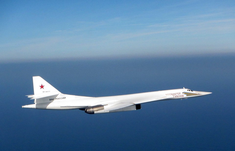 Typhoon fighters, similar to the one pictured above, were sent in to intercept the Russian aircrafts