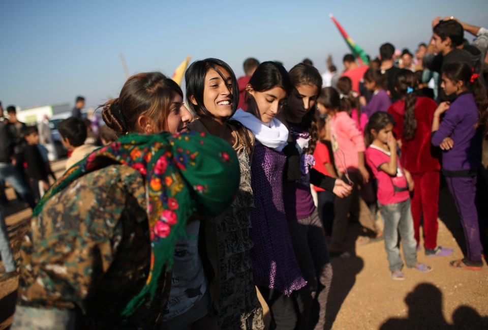 Yazidi Refugees in Syria celebrate liberation ff Sinjar From ISIS