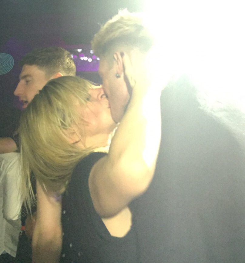 Trouble ahead . . . Zoe snapped kissing boyband star