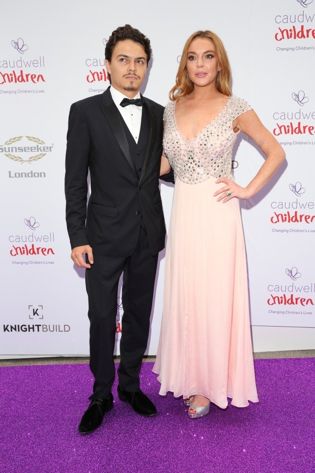 The 30-year-old actress and her former fiance, Russian heir Egor Tarabasov, in happier times 