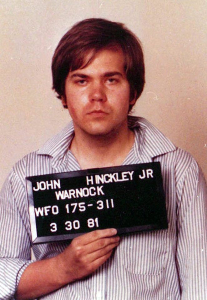 Danger man . . . police photo shows Hinckley after arrest over shooting