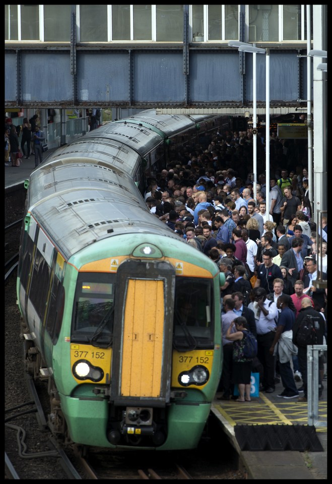 Crowds at Clapham Junction during RMT Union Strike