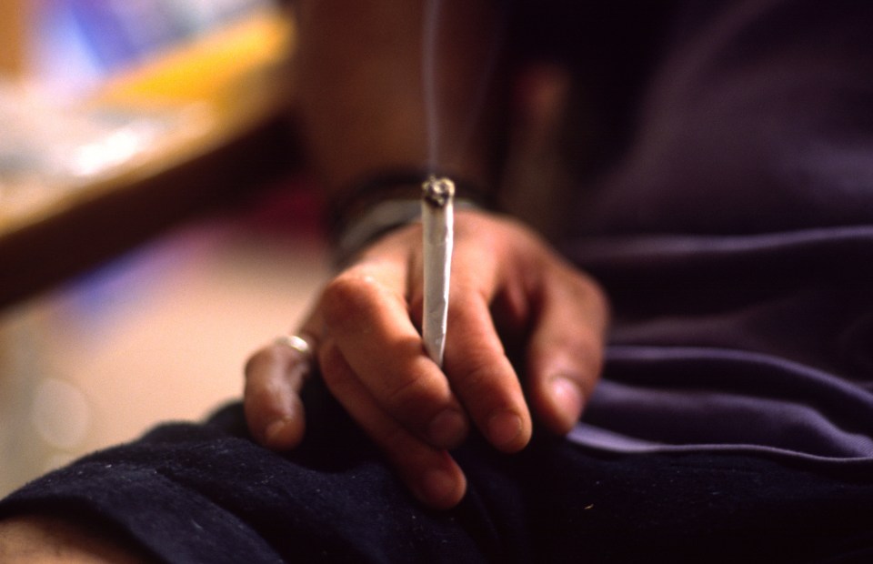 Spliff in hand