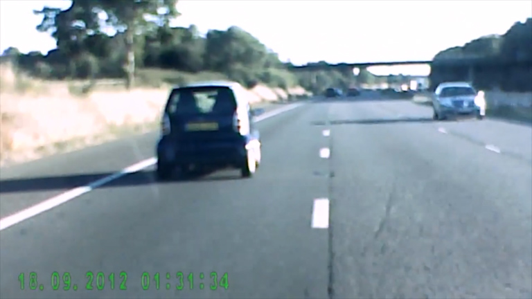 He smashed into 15 cars before coming to a stop and being rushed to hospital 
