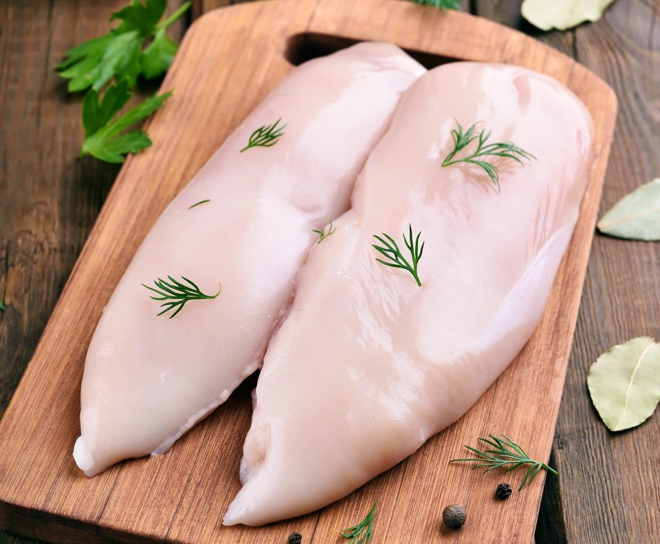 Danger . . . raw chicken