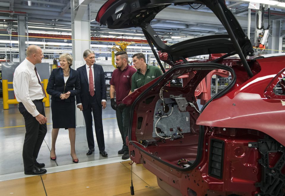 Theresa May and Philip Hammond also yesterday began a major new Brexit push as they visited manufacturing firms
