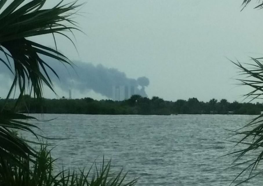 An explosion was heard at Cape Canveral after a SpaceX 9 rocket exploded