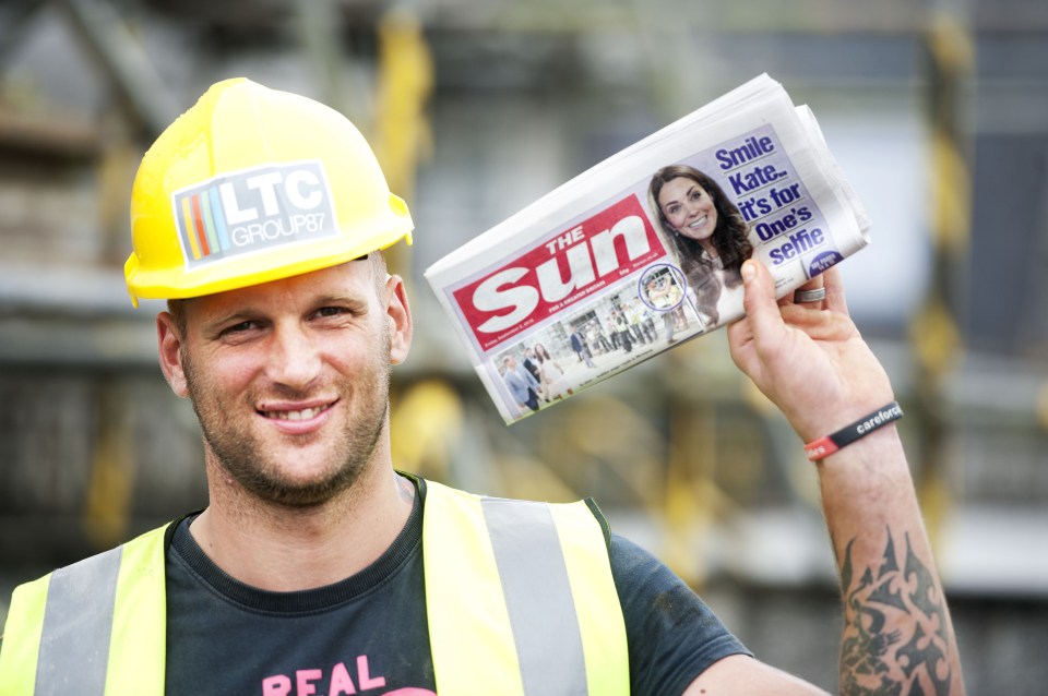 Sam said everyone on the site was very respectful of Kate and there was no wolf-whistling